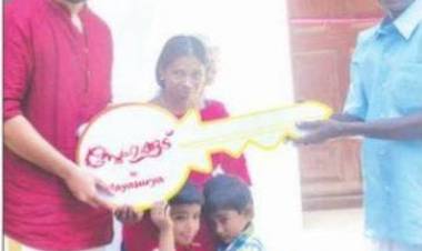 സ്നേഹ കൂടൊരുക്കി ജയസൂര്യ; സരസ്വതിയും കുടുംബവും ഇനി  സുരക്ഷിത ഭവനത്തിൽ