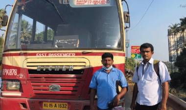 കെ.എ.ആർ.ടി.സി ബസ് ജീവനക്കാരുടെ സമയോചിതമാ യ ഇടപെടൽ മൂലം വൻ ദുരന്തം ഒഴിവായി