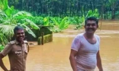  തോര്‍ത്തും, ബനിയനും യൂണിഫോമാക്കി, ദുരന്തമേഖലയില്‍ പാമ്പാടി എസ്എച്ച്ഒ, പ്രശാന്ത്