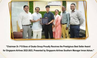 ബെസ്റ്റ് സെല്ലർ അവാർഡിൻ്റെ തിളക്കത്തിൽ "ഒസാക്ക ഗ്രൂപ്പ് " ട്രാവൽ ആൻ്റ് ടൂറിസം മേഖലയിൽ മികച്ച ആദരവ്