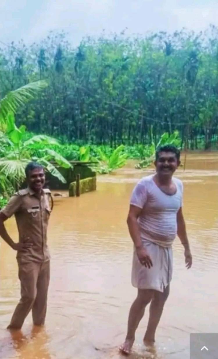  തോര്‍ത്തും, ബനിയനും യൂണിഫോമാക്കി, ദുരന്തമേഖലയില്‍ പാമ്പാടി എസ്എച്ച്ഒ, പ്രശാന്ത്